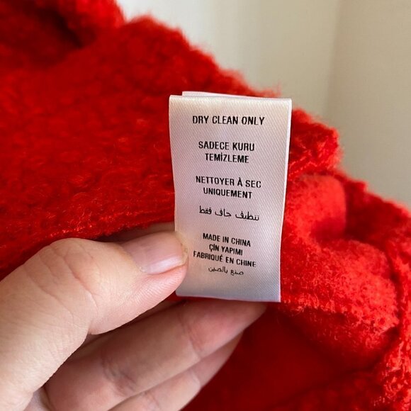 Opening Ceremony Boucle Toggle Coat Jewel Red NWT Size 6 - Picture 9 of 10